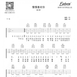 莫文蔚慢慢喜欢你吉他谱及教学视频[41]爱德文吉他