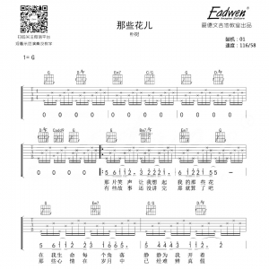 朴树那些花儿吉他谱及教学视频[48]爱德文吉他