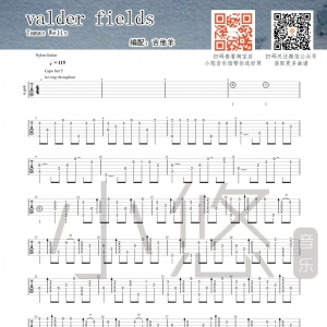 【吉他指弹】【改编】仙境之桥《Valder Fields》吉他谱