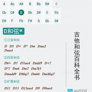 吉他和弦百科全书-D和弦