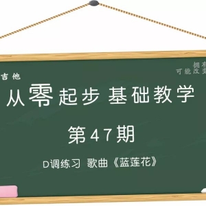 从零起步基础教学（47）—D调练习歌曲《蓝莲花》