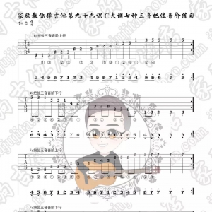 家驹教你弹吉他096 C大调常用七个把位三音速弹音阶综合训练