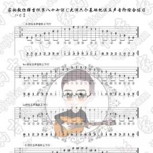 家驹教你弹吉他087 C大调六个常用把位五声音阶综合练习