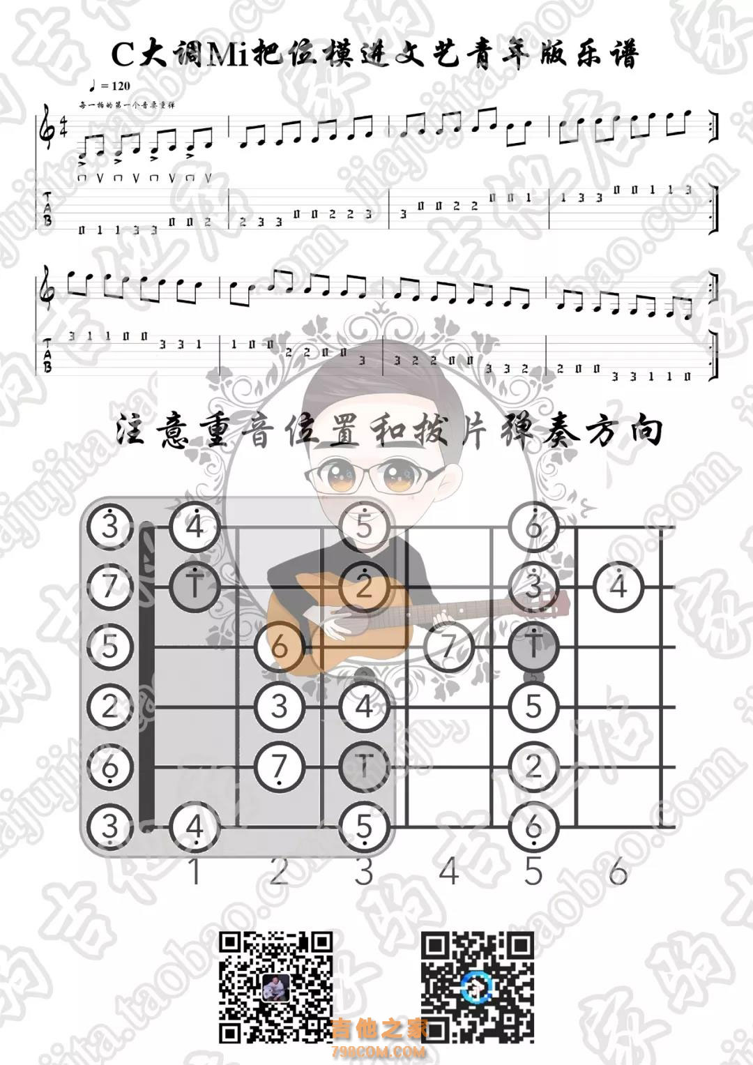 《同桌的你》吉他谱_吉他弹唱视频教学讲解_原版伴奏吉他谱-吉他派