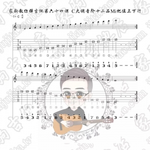 家驹教你弹吉他064 C大调十二品Mi把位音阶上下行