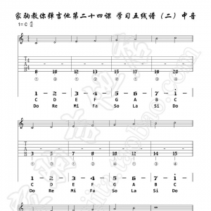 家驹教你弹吉他024 简易的学习五线谱中吉他涉及的中音