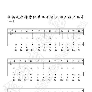 家驹教你弹吉他020 吉他三四五弦上的C大调音阶