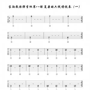 家驹教你弹吉他008 复杂的六线谱视奏练习一