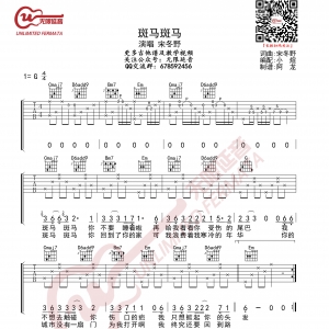 斑马斑马吉他谱 G调 宋冬野 无限延音编配