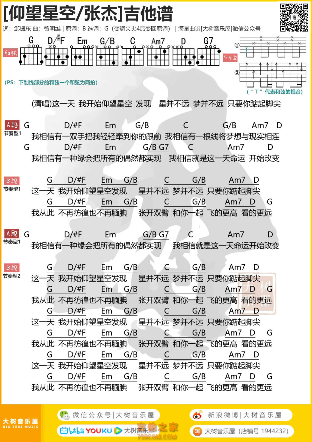 张杰【仰望星空】歌曲曲谱歌谱简谱下载【风雅颂歌谱网】高质量歌谱简谱网|PDF可打印A3A4高清歌谱简谱大图下载|流行歌曲民族歌曲美声歌曲歌谱 ...