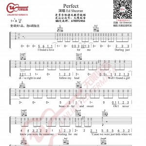 Perfect吉他谱 Ed Sheeran 黄老板 G调六线弹唱谱 无限延音编配