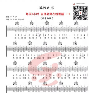 房东的猫《孤独之书》吉他谱及教学视频 乐事吉他