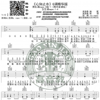 《心如止水》吉他谱G调精华版 高音教编配 猴哥吉他教学