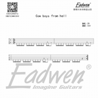 《电吉他系统教程》第二十七课、《Cow boys from hel》Riff含电吉他谱 ...