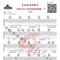 王晰/A-Lin《生活该有的样子》吉他谱及教学视频 乐事吉他