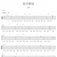 【星月神话吉他谱】金沙《星月神话》指弹吉他谱 高清无码