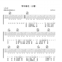 【军中绿花吉他谱】小曾《军中绿花》B调弹唱吉他谱 高清无码 ...