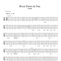 Yiruma《River flows in you》指弹吉他谱 高清无码