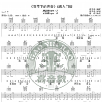 《雪落下的声音》吉他谱C调入门版 高音教编配 猴哥吉他教学 ...