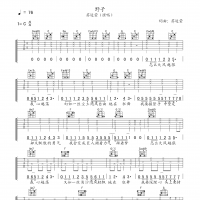 【野子吉他谱】苏运莹《野子》C调吉他谱 高清无码