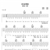 【西海情歌吉他谱】刀郎《西海情歌》G调吉他谱 高清无码