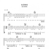 【生日快乐吉他谱】丢火车乐队《生日快乐》C调吉他谱