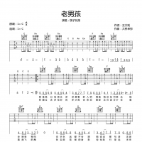 【老男孩吉他谱】筷子兄弟《老男孩》C调吉他谱