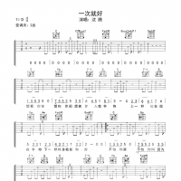 【一次就好吉他谱】沈腾《一次就好》D调吉他谱 高清无码