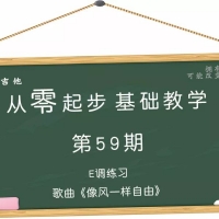 从零起步基础教学（59）—E调练习歌曲《像风一样自由》含吉他谱 ...