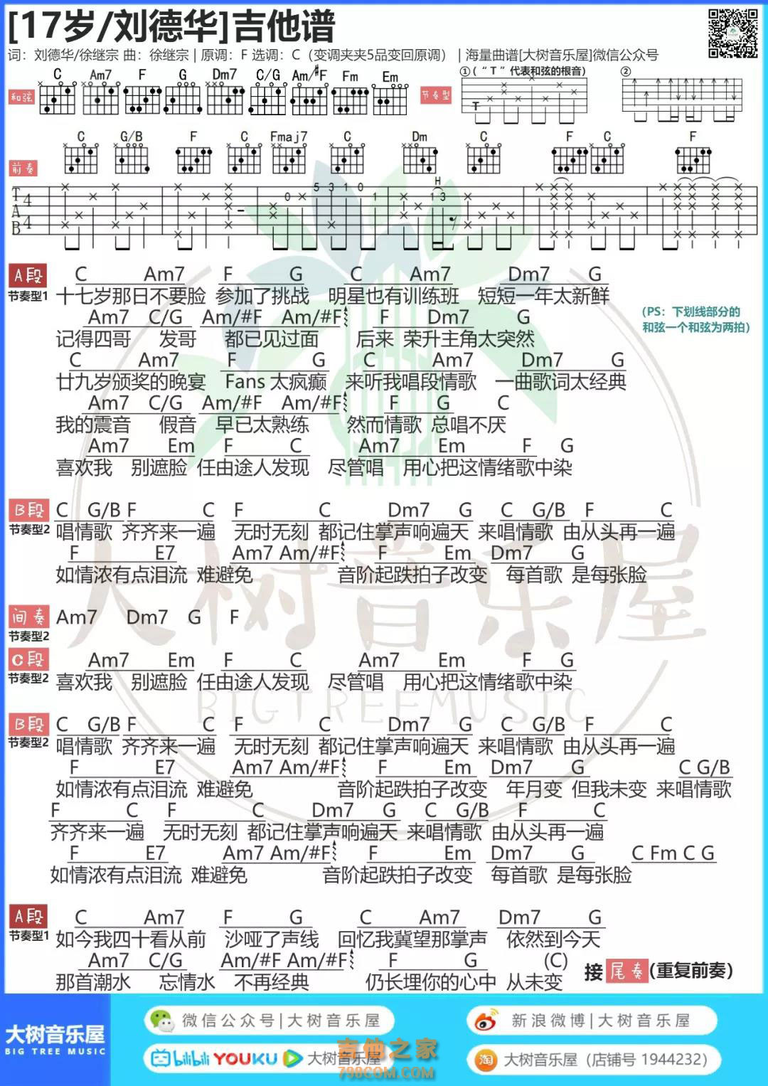 我不是刘德华吉他谱_新地,卢克_C调弹唱88%单曲版 - 吉他世界