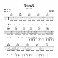 【那些花儿吉他谱】朴树《那些花儿》吉他谱G调 高清无码
