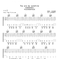 张靓颖《You are my sunshine》吉他谱C调