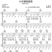 G大调的悲伤吉他谱·张靓颖《G大调的悲伤》吉他谱