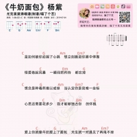 杨紫《牛奶面包》尤克里里谱  喵了个艺