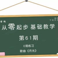 从零起步基础教学（61）—E调练习歌曲《月光》含吉他谱E调
