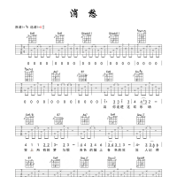 消愁吉他谱·毛不易《消愁》六线谱G调
