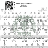 《一生所爱》吉他谱G调入门版 卢冠廷 高音教编配 猴哥吉他教学 ...