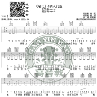 《笔记》吉他谱G调入门版 周笔畅 高音教编配 猴哥吉他教学