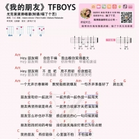 TFBOYS《我的朋友》尤克里里谱及弹唱教学 喵了个艺