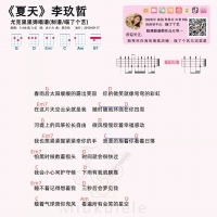 夏天吉他谱·李玖哲《夏天》尤克里里谱及教学视频 喵了个艺 ...