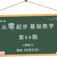 从零起步基础教学（64）E调练习歌曲《完美生活》教学视频含吉他谱 ...
