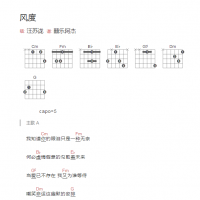 风度吉他谱·汪苏泷《风度》吉他谱C调
