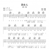 异乡人吉他谱·李健《异乡人》吉他谱C调