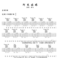阿楚姑娘吉他谱·梁凡《阿楚姑娘》吉他谱