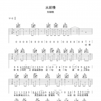 从前慢吉他谱·刘胡轶《从前慢》吉他谱C调