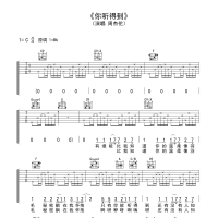 你听得到吉他谱·周杰伦《你听得到》吉他谱