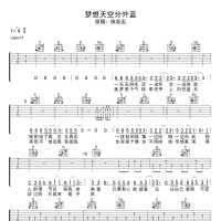 梦想天空分外蓝吉他谱·陈奕迅《梦想天空分外蓝》吉他谱