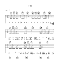 十年吉他谱·陈奕迅《十年》吉他谱C调