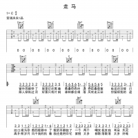 走马吉他谱·陈粒《走马》入门吉他谱C调