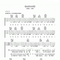 北京北京吉他谱·汪峰《北京北京》吉他谱